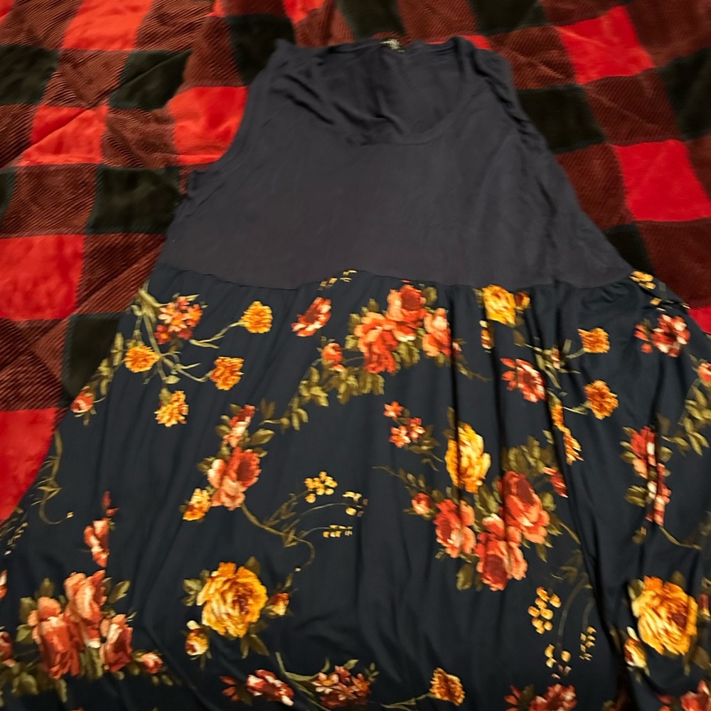 3xl knee length floral dress